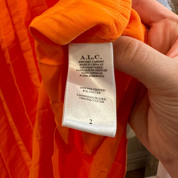 A.L.C. Delfina Dress in Citrus Orange in Size 2 - Picture 13 of 16